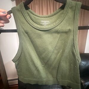 Ambiance Forest Green Ribbed Tank Top